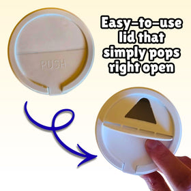 CMC Products Perfect Taste shelf-stable packaging, mess-free storage for offices and homes.