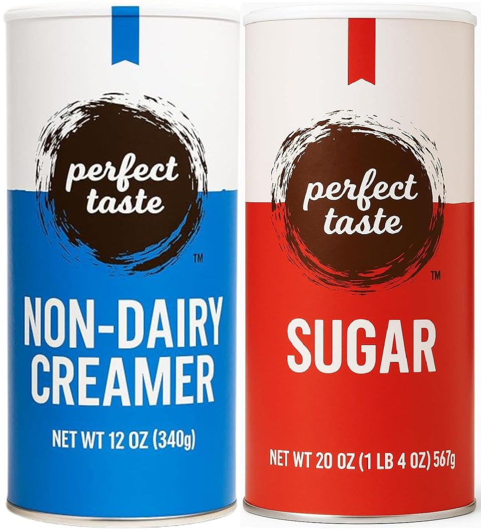CMC Products Perfect Taste sugar 20 oz canister, quick-dissolving sweetness for coffee.