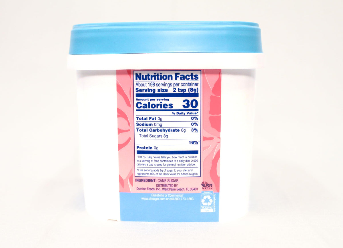 C&amp;H Ultrafine Sugar bag close-up, non-GMO and kosher for kitchen confidence.