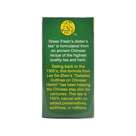 Two CO102 Green Fresh tea boxes on display for a daily ritual.