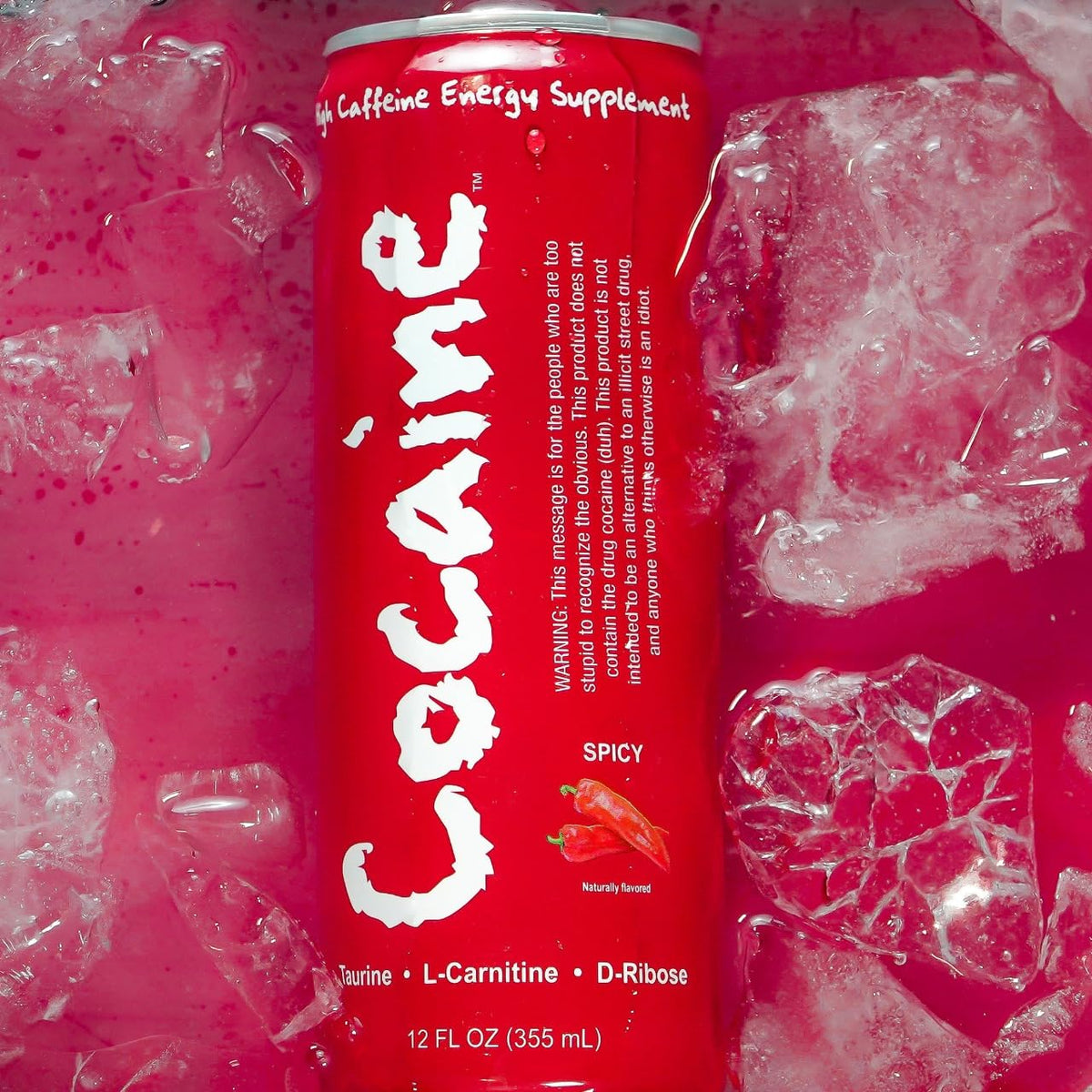 Coacaine Spice Blast can side angle, compact energy source for daily routines.