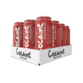 Coacaine Spice Blast ingredients graphic, Taurine and caffeine features.