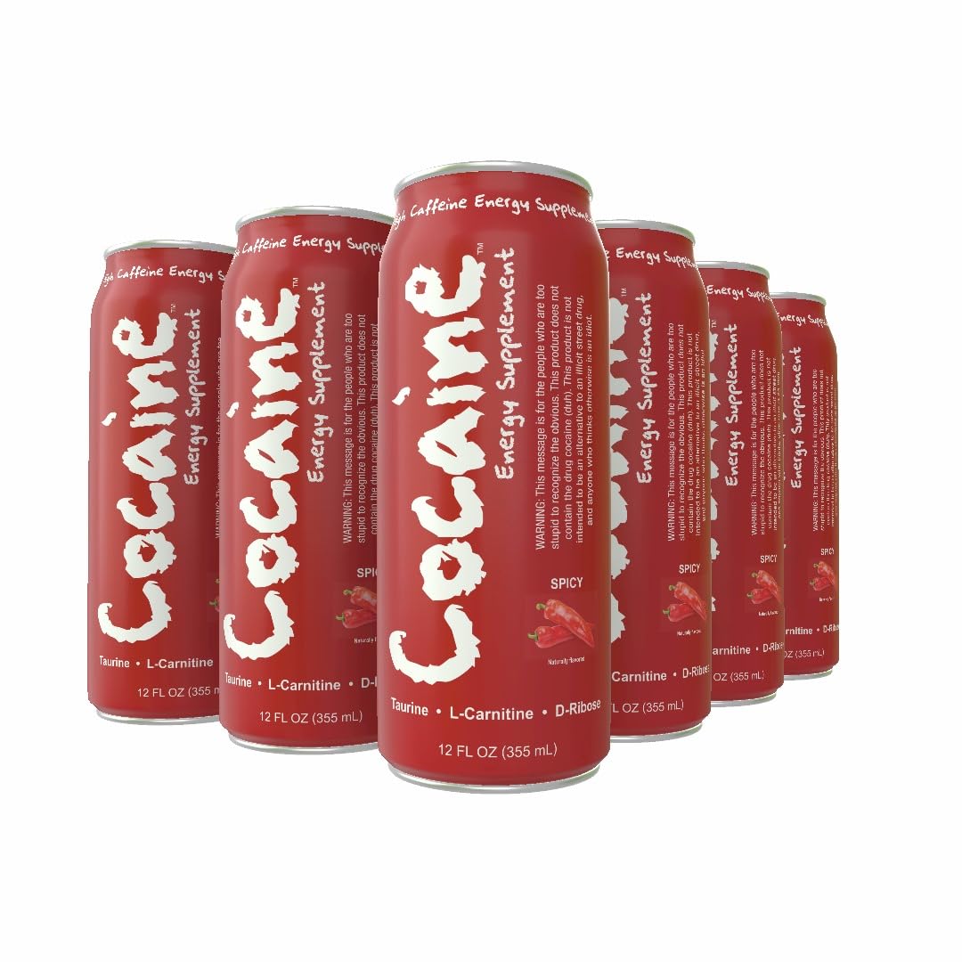 Coacaine Spice Blast can on table with glass, ready-to-use.
