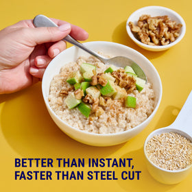 COACH'S OATS quick-cook oatmeal microwave-ready in a mug or bowl.