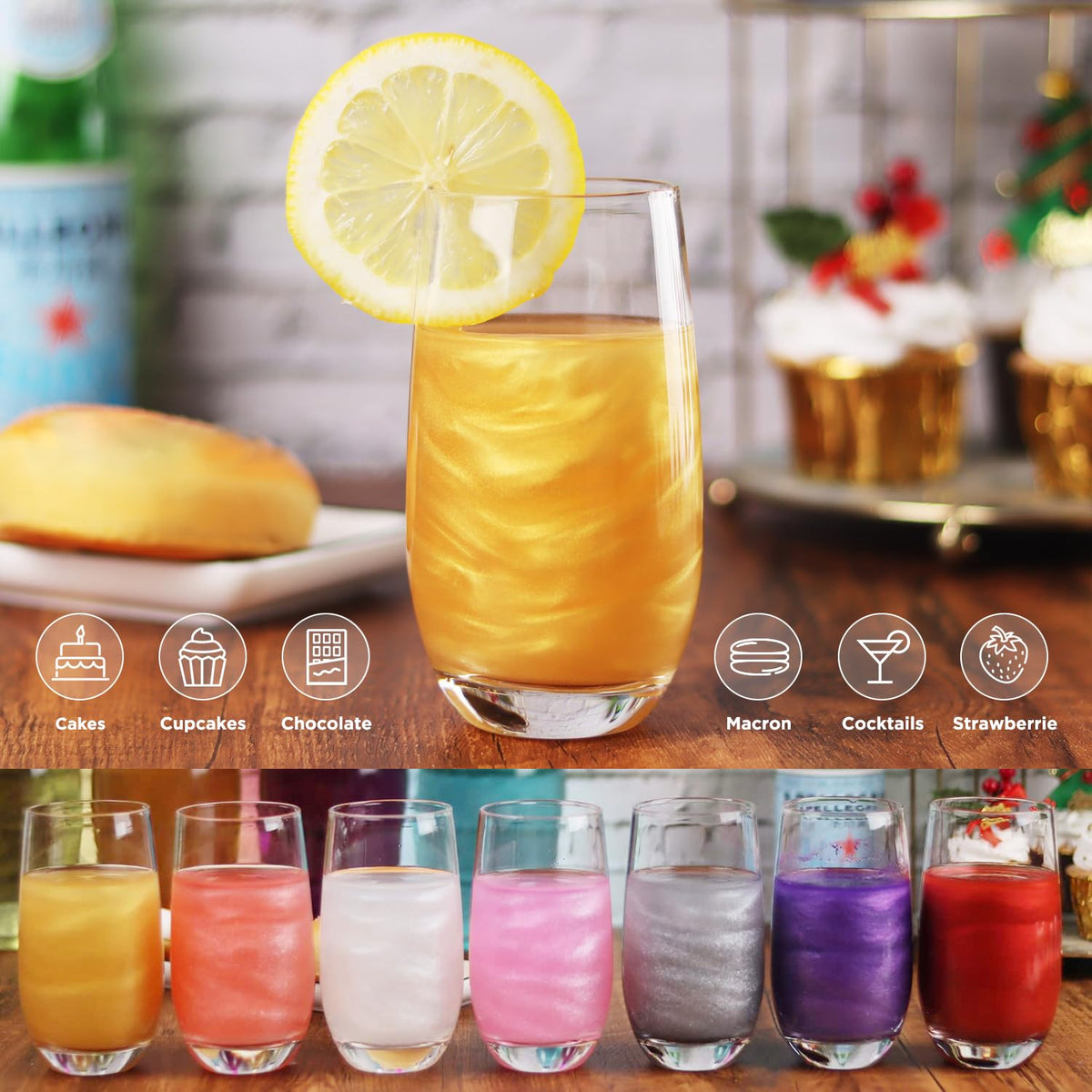 Cobakey kosher and halal certified edible glitter spray for safe food decoration.