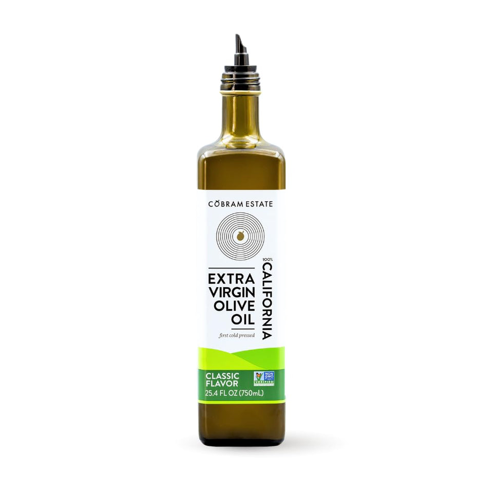 Cobram Estate Classic olive oil bottle shown for everyday cooking with fresh California flavor.