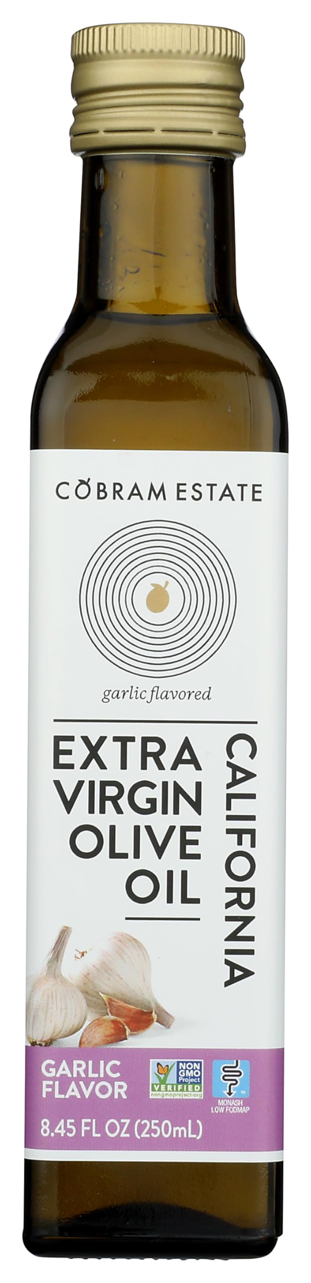 Cobram Estate Garlic Artisan Collection olive oil bottle pour enhances flavorful cooking