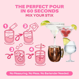 Cocktail Stix Moscow Mule bottle shows monk fruit sweetener and no net carbs.