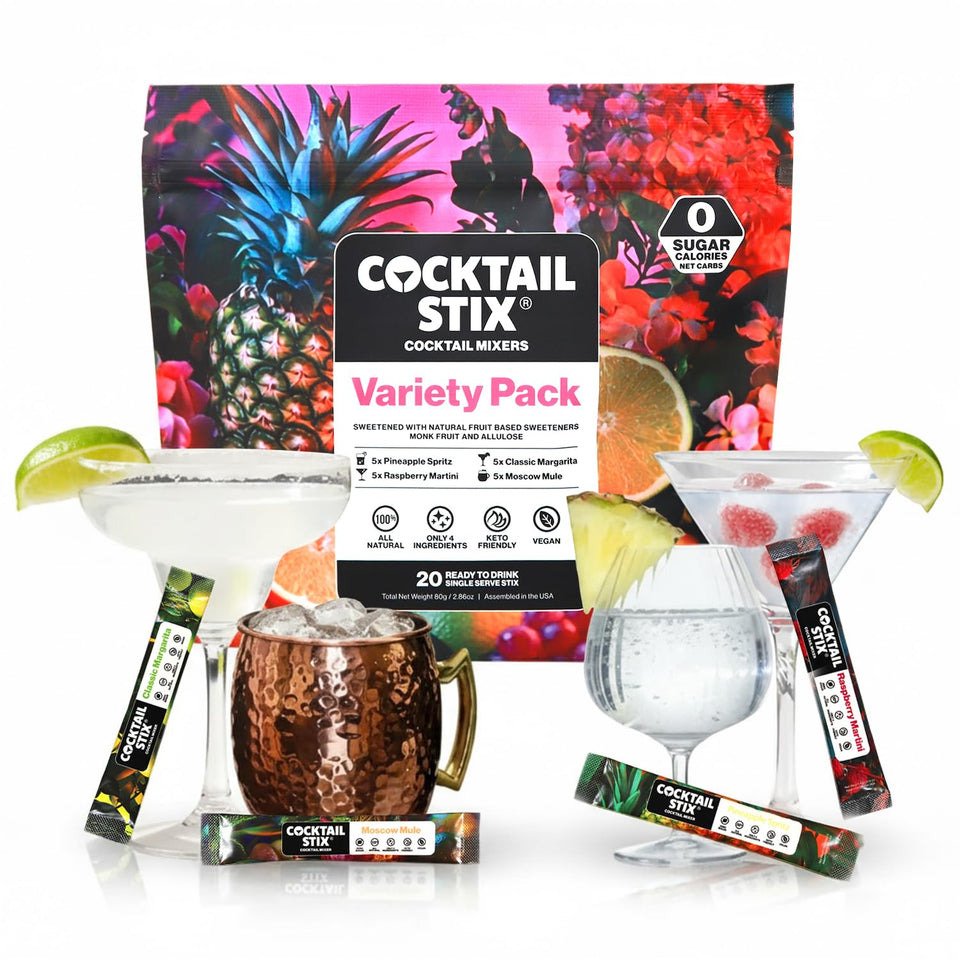 Cocktail Stix Pineapple Spritz bottle, zero sugar, quick mocktails.