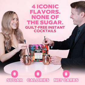 Cocktail Stix Raspberry Martini glass emphasizes fruity flavor with zero calories.