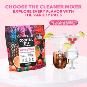 Cocktail Stix zero-sugar packets enable quick, guilt-free flavor on the go.