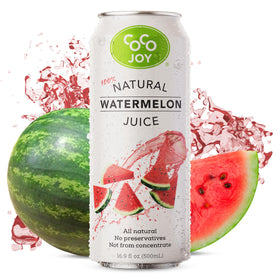 CoCo Joy watermelon juice 12-pack on display for convenient hydration.
