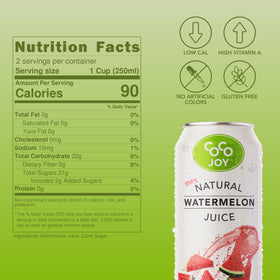 CoCo Joy watermelon juice poured into a glass for refreshing hydration.