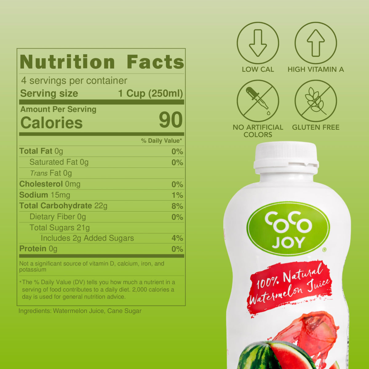 Coco Joy Watermelon Juice pour showing vibrant color and fruity aroma.