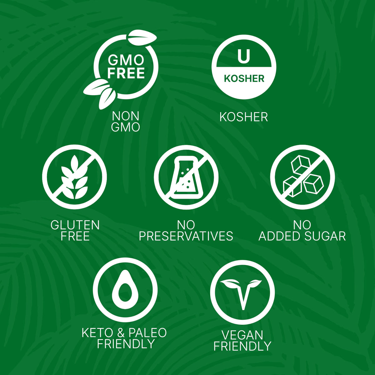 Coco Love brand label close-up highlighting natural ingredients and no added sugar.