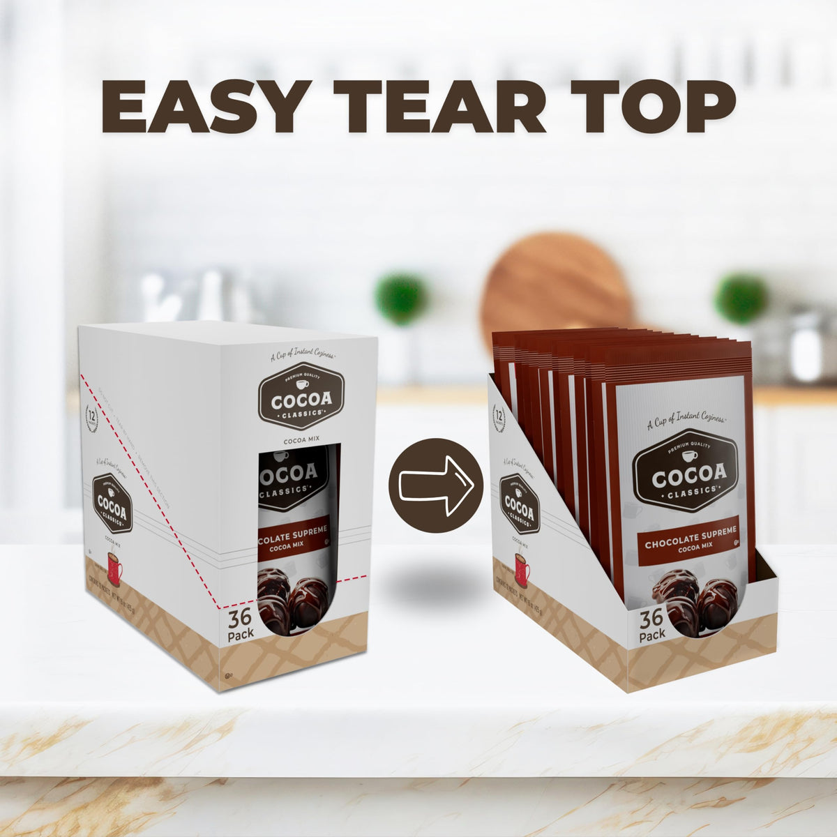 Assorted Cocoa Classics flavors including french vanilla and mint
