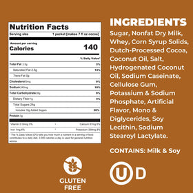 COCOA CLASSICS gluten-free kosher dairy seal visible on pack