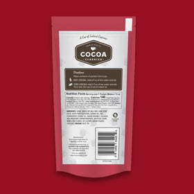 COCOA CLASSICS Raspberry Cocoa Mix gluten free and kosher dairy certified.