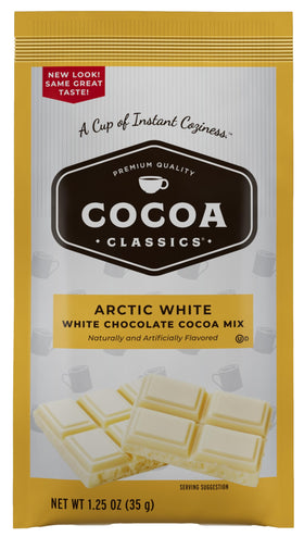 COCOA CLASSICS salted caramel iced cocoa in a glass