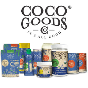 Coconut water with pineapple aroma in COCOGOODSCO bottle on ice