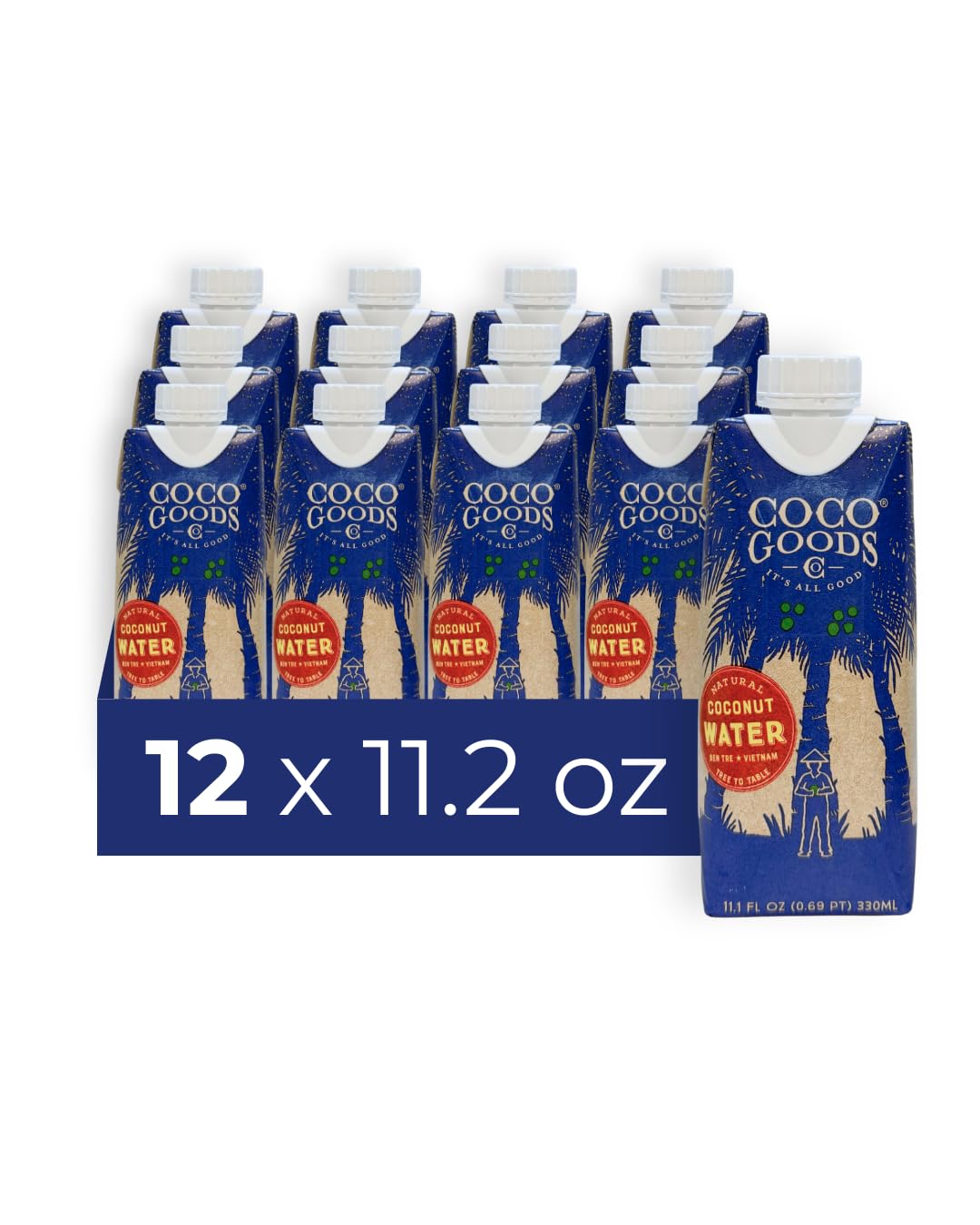 CocoGoodsCo single-origin coconut water bottle for natural hydration and crisp taste.