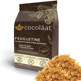 Cocolaat Feuilletine crumble-biscuit-crunch adds delicate texture to pastries.