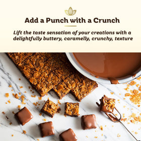 Cocolaat Feuilletine resealable-stand-up-pouch preserves freshness.