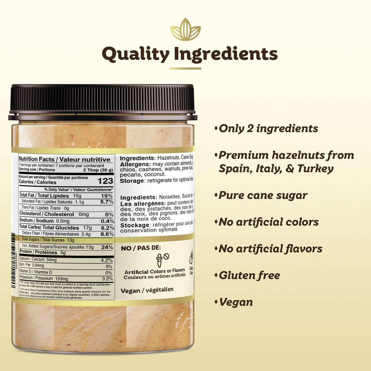 Cocolaat hazelnut praline paste jar seal highlighting freshness