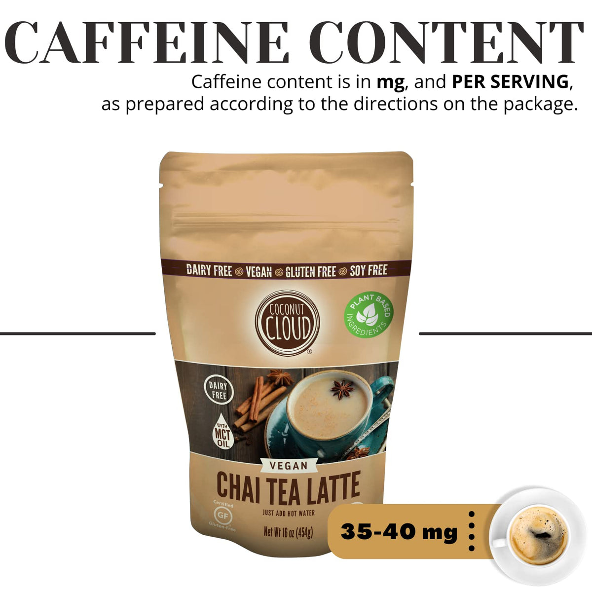Coconut Cloud 16oz canister for extended smooth chai moments