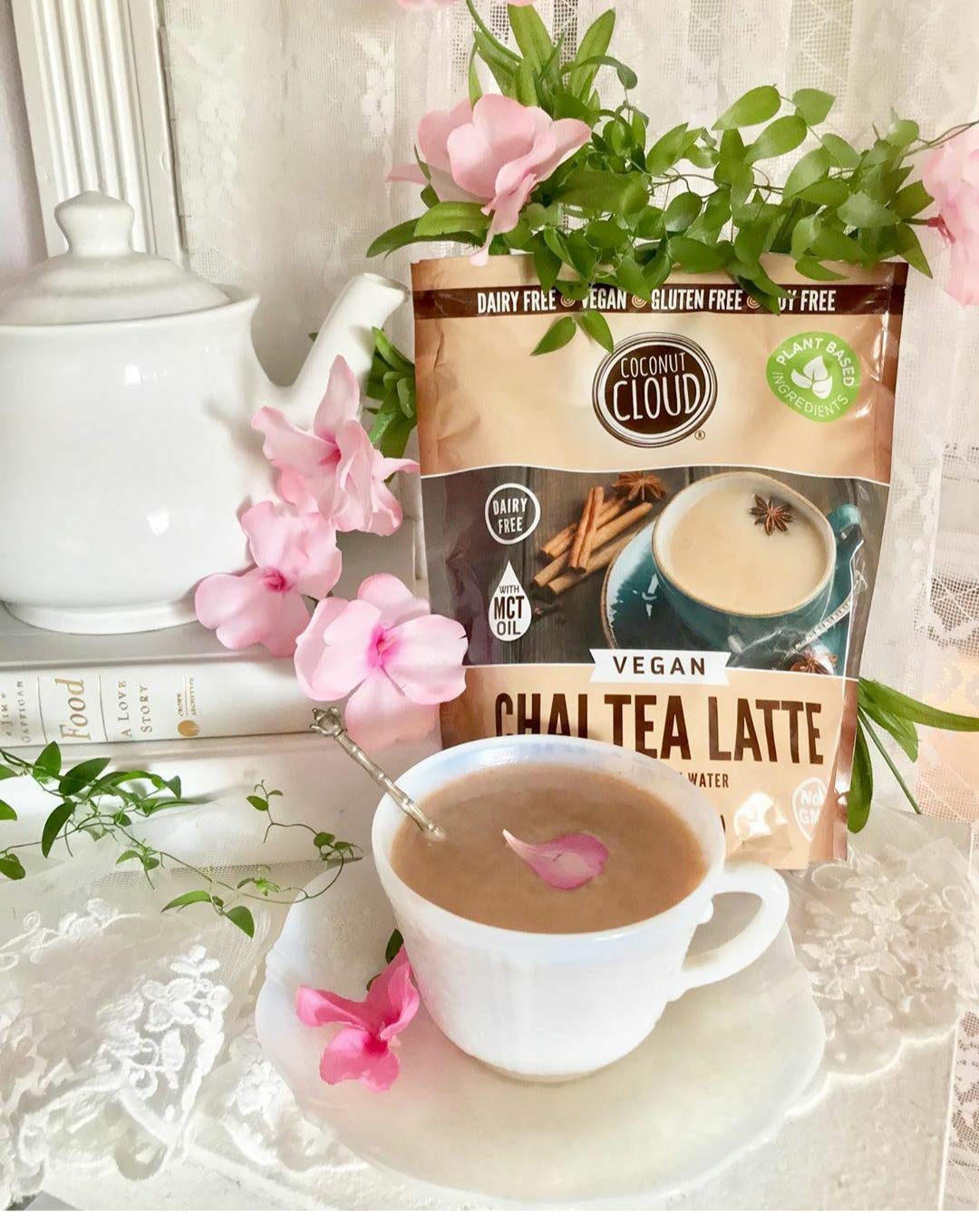 Coconut Cloud with hot water whisk creates a smooth chai latte