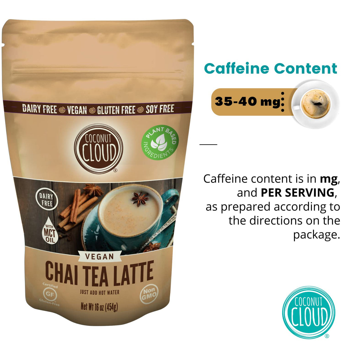 Coconut Cloud back-label photo communicates made in USA and quality standards.