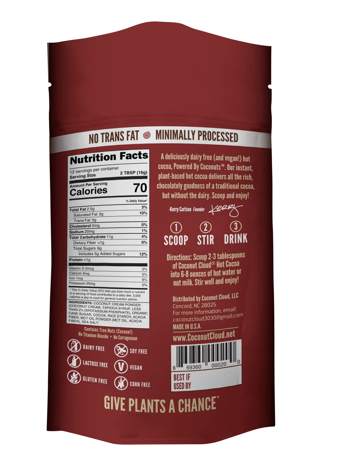 Coconut Cloud packaging made in Colorado signals quality and care.