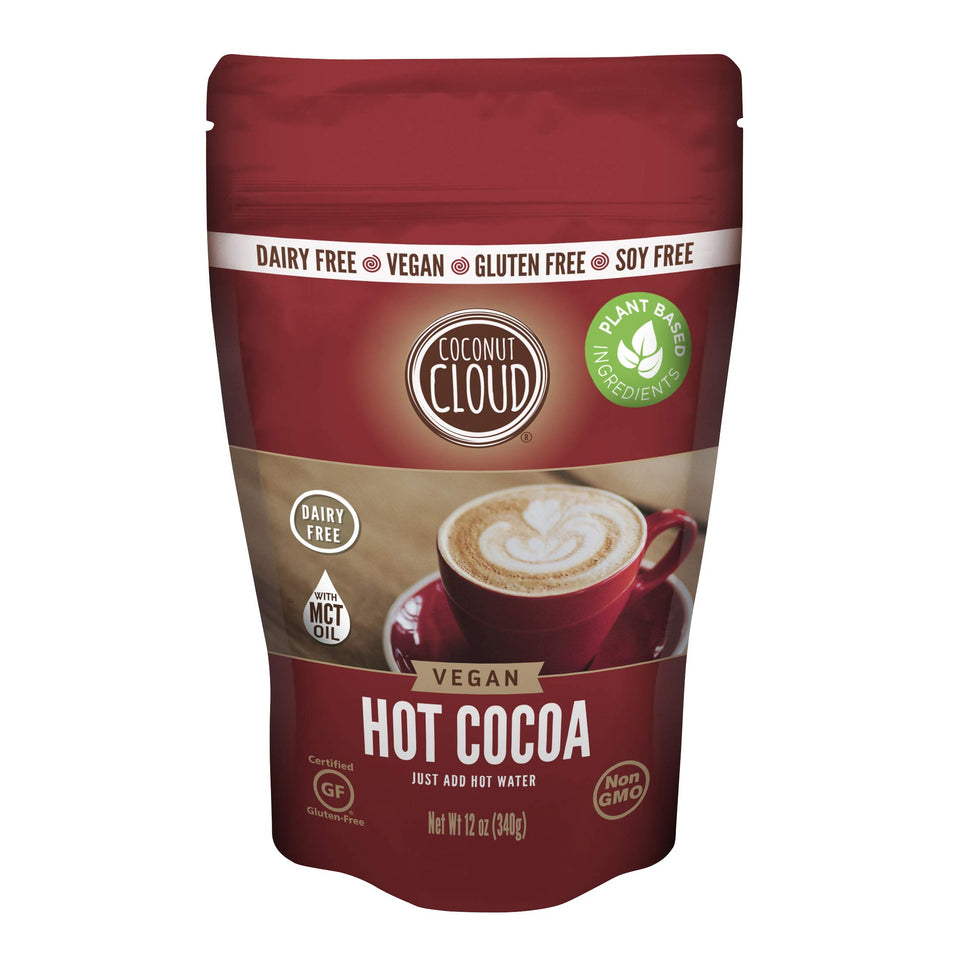 Coconut Cloud Original hot cocoa mug shows dairy-free creamy indulgence.