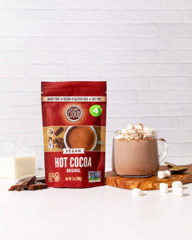 Coconut Cloud pour hot water over cocoa for quick dairy-free indulgence.
