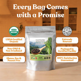 Coconut Country Living non-GMO seal signals pure organic spice