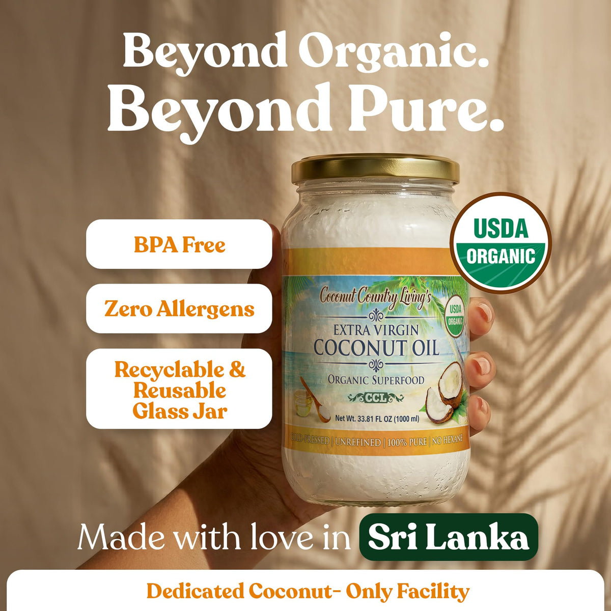 Coconut Country Living oil for pets to achieve a shiny coat and soothe itching.