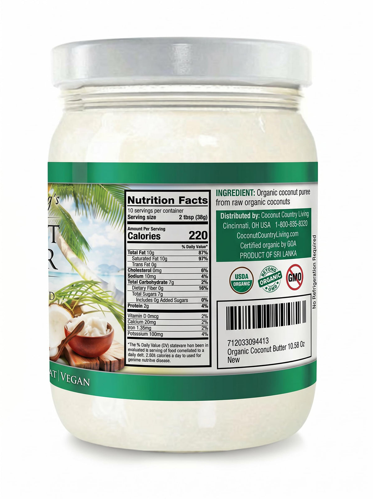 Coconut Country Living two-pack packaging showcasing convenient, ready-to-use coconut butter.