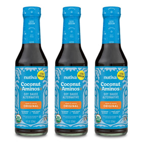 Coconut Secret Coconut Aminos bottle front — soy-free, low-sodium flavor enhancer for cooking