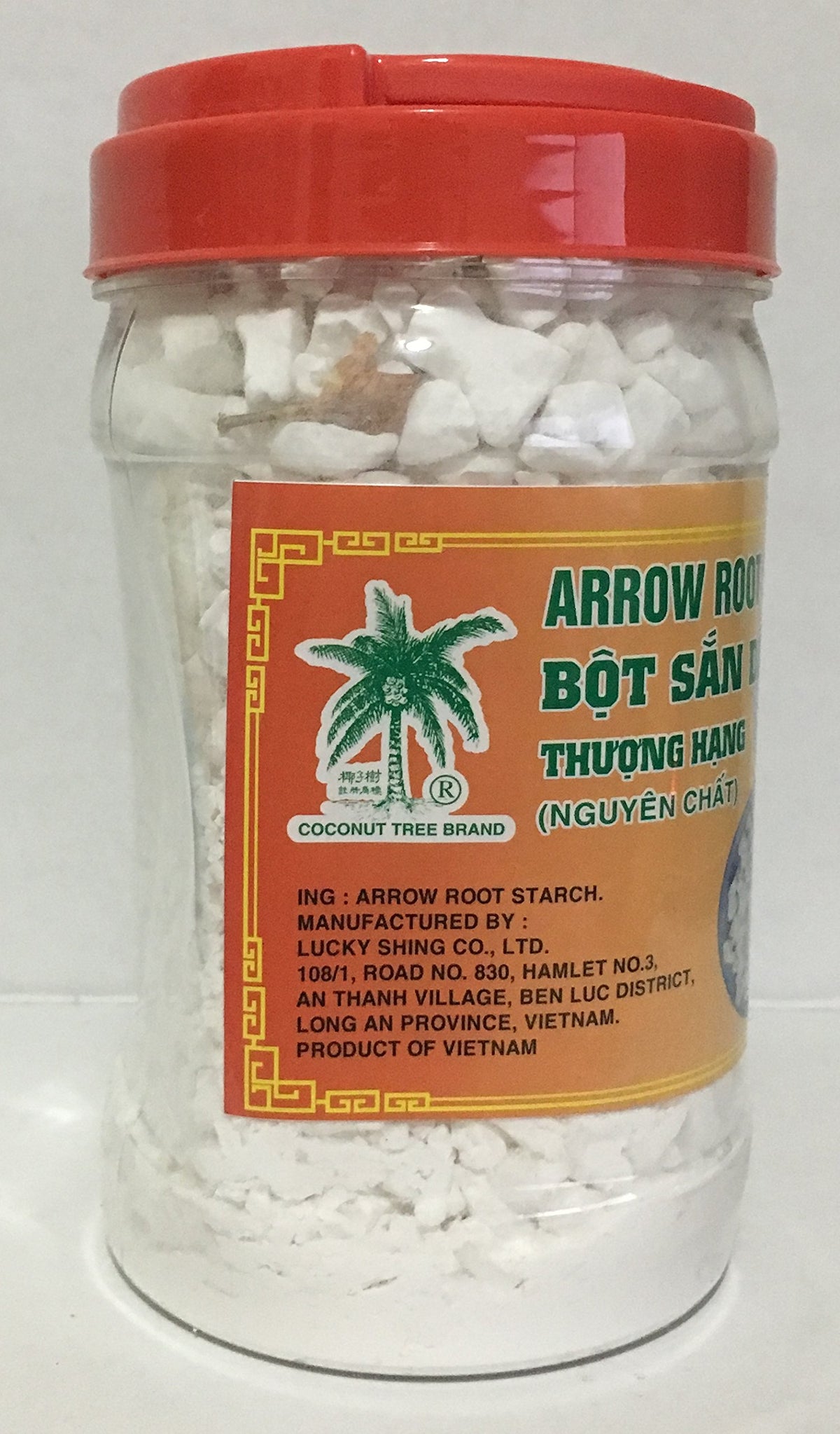 Coconut Tree Arrow Root Starch on the counter, ready for gluten-free recipes.