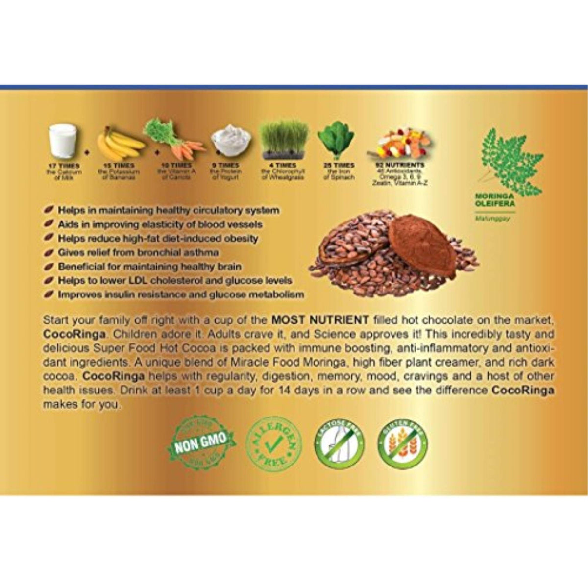 Close-up of chicory root and cocoa ingredients used in the blend.