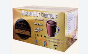 CocoRinga Moringa Hot Chocolate moringa-leaf close-up emphasizes clean nutrition