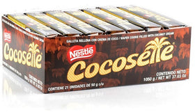 Cocosette pack of 21 coconut cream wafers, ideal for on-the-go snacking.