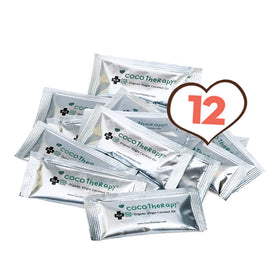 Groomer-ready CocoTherapy coconut oil packets for skin and coat support.