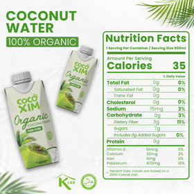 Cocoxim coconut water being poured into a glass after a workout.