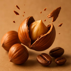 Coffea Flavor aroma-filled bag preserves hazelnut freshness for brewing