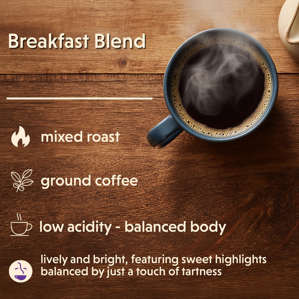 Coffee Bean Direct Breakfast Blend packaging front highlighting easy morning access