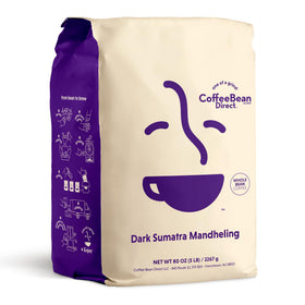 Coffee Bean Direct Dark Sumatra Mandheling bag shows rich aroma for bold mornings