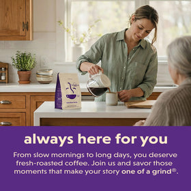 Coffee Bean Direct hazelnut branding on packaging with premium labeling.