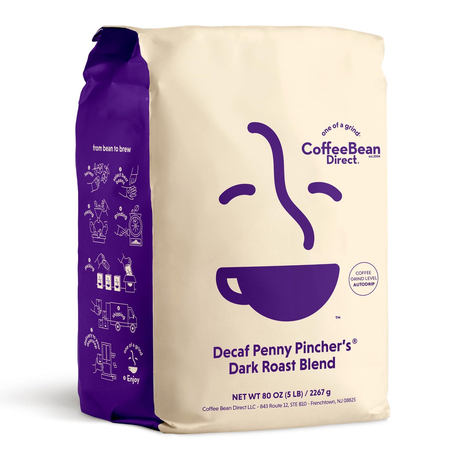 Coffee Bean Direct Penny Pincher’s 5 lb bag of dark roast, ideal for value-focused home brewers.