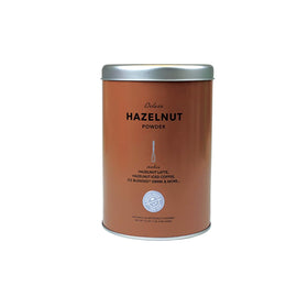 The Coffee Bean & Tea Leaf hazelnut creamer powder in a tin adds silky richness to coffee